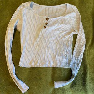 Baby Blue Cropped Long Sleeve Size S/M